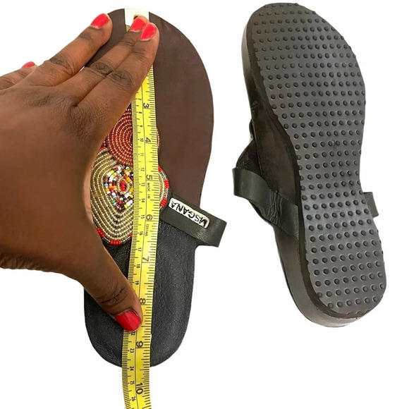 MSGANA Beaded African Thong Sandal Flip Flop - Picture 6 of 8